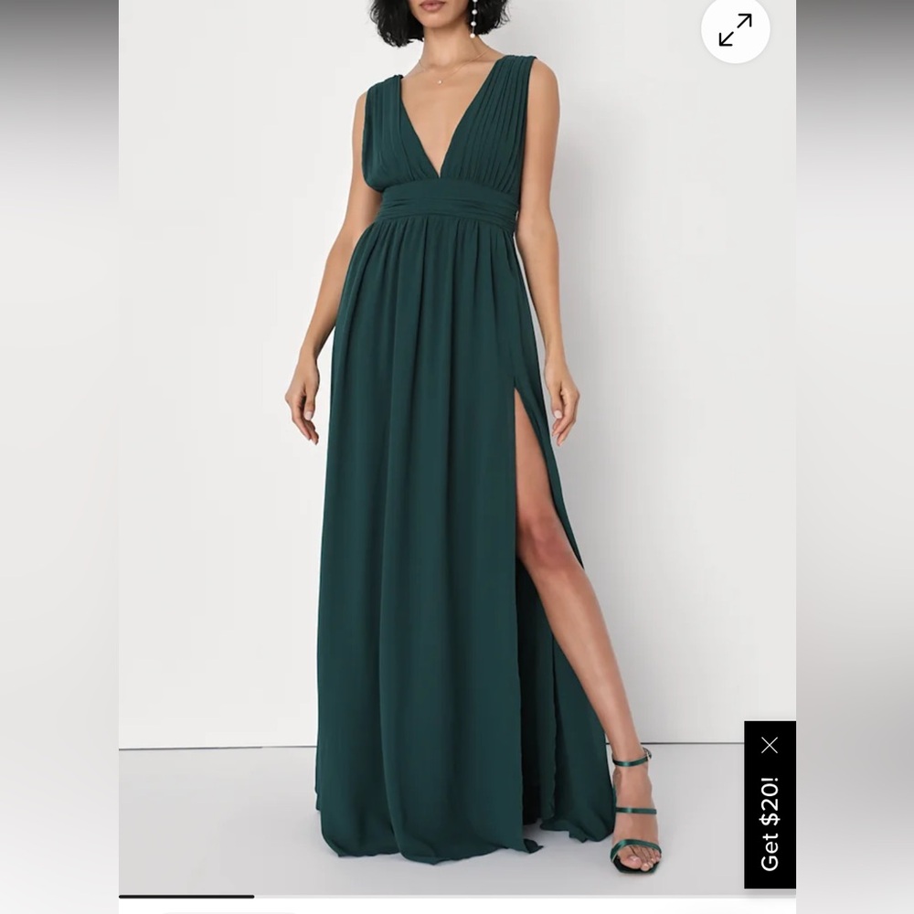 Lulus Forest Green Sleeveless Maxi Dress